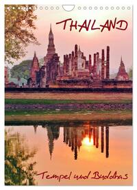 Thailand - Tempel und Buddhas (Wandkalender 2024 DIN A4 hoch), CALVENDO Monatskalender