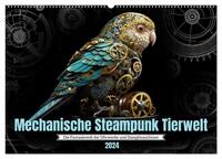 Mechanische Steampunk Tierwelt (Wandkalender 2024 DIN A2 quer), CALVENDO Monatskalender