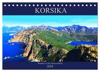 Korsika - Wandern zu den Naturwundern (Tischkalender 2024 DIN A5 quer), CALVENDO Monatskalender