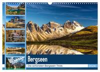 Tiroler Bergseen (Wandkalender 2024 DIN A3 quer), CALVENDO Monatskalender