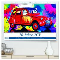 70 Jahre 2CV (hochwertiger Premium Wandkalender 2024 DIN A2 quer), Kunstdruck in Hochglanz