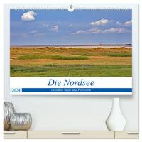 Die Nordsee zwischen Stade und Pellworm (hochwertiger Premium Wandkalender 2024 DIN A2 quer), Kunstdruck in Hochglanz