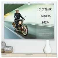 Oldtimer Mopeds - fotografiert von Michael Allmaier (hochwertiger Premium Wandkalender 2024 DIN A2 quer), Kunstdruck in Hochglanz
