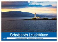 Schottlands Leuchttürme (Wandkalender 2024 DIN A3 quer), CALVENDO Monatskalender
