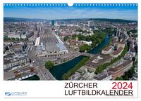 Zürcher Luftbildkalender 2024 (Wandkalender 2024 DIN A3 quer), CALVENDO Monatskalender