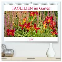 Taglilien im Garten (hochwertiger Premium Wandkalender 2024 DIN A2 quer), Kunstdruck in Hochglanz