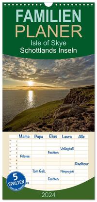 Familienplaner 2024 - Isle of Skye - Schottlands Inseln mit 5 Spalten (Wandkalender, 21 x 45 cm) CALVENDO