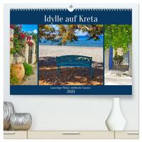 Idylle auf Kreta (hochwertiger Premium Wandkalender 2024 DIN A2 quer), Kunstdruck in Hochglanz