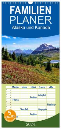 Familienplaner 2024 - Alaska und Kanada mit 5 Spalten (Wandkalender, 21 x 45 cm) CALVENDO