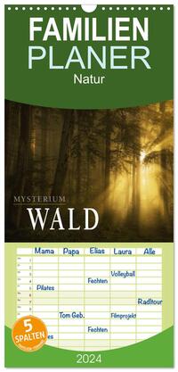 Familienplaner 2024 - Mysterium Wald mit 5 Spalten (Wandkalender, 21 x 45 cm) CALVENDO