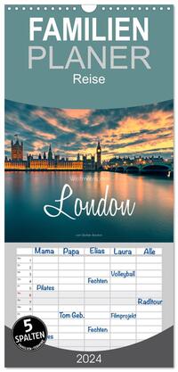 Familienplaner 2024 - Weltmetropole London mit 5 Spalten (Wandkalender, 21 x 45 cm) CALVENDO