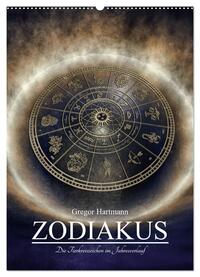 Zodiakus - Die Tierkreiszeichen im Jahresverlauf (Wandkalender 2024 DIN A2 hoch), CALVENDO Monatskalender