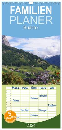Familienplaner 2024 - Südtirol 2024 mit 5 Spalten (Wandkalender, 21 x 45 cm) CALVENDO