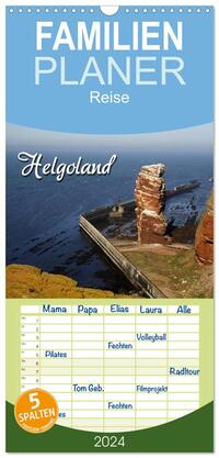 Familienplaner 2024 - Helgoland mit 5 Spalten (Wandkalender, 21 x 45 cm) CALVENDO