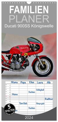 Familienplaner 2024 - Ducati 900SS Königswelle mit 5 Spalten (Wandkalender, 21 x 45 cm) CALVENDO