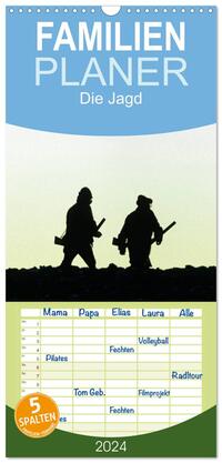 Familienplaner 2024 - Emotionale Momente: Die Jagd. mit 5 Spalten (Wandkalender, 21 x 45 cm) CALVENDO