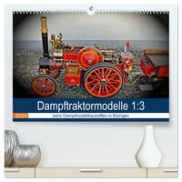 Dampftraktormodelle 1:3 beim Dampfmodellbautreffen in Bisingen (hochwertiger Premium Wandkalender 2024 DIN A2 quer), Kunstdruck in Hochglanz