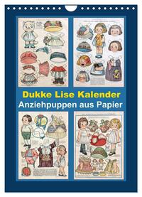 Dukke Lise Kalender - Anziehpuppen aus Papier (Wandkalender 2024 DIN A4 hoch), CALVENDO Monatskalender
