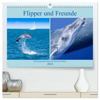 Flipper und Freunde (hochwertiger Premium Wandkalender 2024 DIN A2 quer), Kunstdruck in Hochglanz