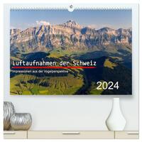 Luftaufnahmen der Schweiz (hochwertiger Premium Wandkalender 2024 DIN A2 quer), Kunstdruck in Hochglanz