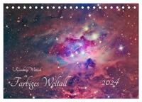 Farbiges Weltall (Tischkalender 2024 DIN A5 quer), CALVENDO Monatskalender