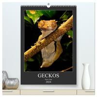GECKOS (hochwertiger Premium Wandkalender 2024 DIN A2 hoch), Kunstdruck in Hochglanz