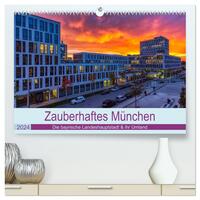 Bezauberndes München - Die bayrische Landeshauptstadt und ihr Umland. (hochwertiger Premium Wandkalender 2024 DIN A2 quer), Kunstdruck in Hochglanz
