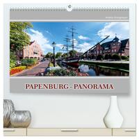 Papenburg-Panorama (hochwertiger Premium Wandkalender 2024 DIN A2 quer), Kunstdruck in Hochglanz