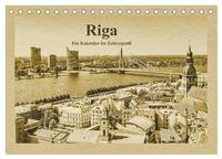 Riga – Ein Kalender im Zeitungsstil (Tischkalender 2024 DIN A5 quer), CALVENDO Monatskalender