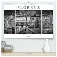 FLORENZ Monochrome Impressionen (hochwertiger Premium Wandkalender 2024 DIN A2 quer), Kunstdruck in Hochglanz