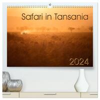 Safari in Tansania (hochwertiger Premium Wandkalender 2024 DIN A2 quer), Kunstdruck in Hochglanz