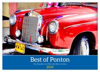 Best of Ponton - Der Klassiker von Mercedes-Benz in Kuba (Wandkalender 2024 DIN A2 quer), CALVENDO Monatskalender
