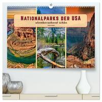 Nationalparks der USA - atemberaubend schön (hochwertiger Premium Wandkalender 2024 DIN A2 quer), Kunstdruck in Hochglanz