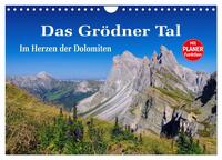 Das Grödner Tal - Im Herzen der Dolomiten (Wandkalender 2024 DIN A4 quer), CALVENDO Monatskalender