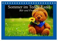 Sommer im Teddy-Land. Bär und Freunde (Tischkalender 2024 DIN A5 quer), CALVENDO Monatskalender