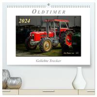 Oldtimer - geliebte Trecker (hochwertiger Premium Wandkalender 2024 DIN A2 quer), Kunstdruck in Hochglanz