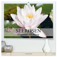 Seerosen - Eleganter Blickfang (hochwertiger Premium Wandkalender 2024 DIN A2 quer), Kunstdruck in Hochglanz