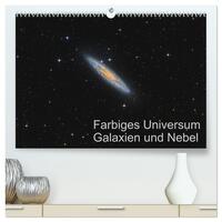 Farbiges Universum Galaxien und Nebel (hochwertiger Premium Wandkalender 2024 DIN A2 quer), Kunstdruck in Hochglanz