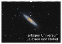 Farbiges Universum Galaxien und Nebel (Wandkalender 2024 DIN A2 quer), CALVENDO Monatskalender