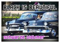 Black is Beautiful - Schwarze Oldtimer (Wandkalender 2024 DIN A2 quer), CALVENDO Monatskalender