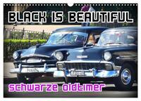 Black is Beautiful - Schwarze Oldtimer (Wandkalender 2024 DIN A3 quer), CALVENDO Monatskalender