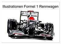 Illustrationen Formel 1 Rennwagen (Wandkalender 2024 DIN A2 quer), CALVENDO Monatskalender
