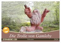 Die Trolle von Gamleby - Schweden - Skulpturen von Jan Pol (Wandkalender 2024 DIN A4 quer), CALVENDO Monatskalender