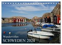 Wundervolles Schweden 2024 (Tischkalender 2024 DIN A5 quer), CALVENDO Monatskalender