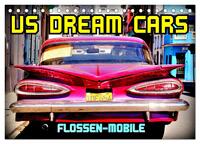 US DREAM CARS - Flossen-Mobile (Tischkalender 2024 DIN A5 quer), CALVENDO Monatskalender