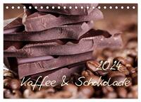 Kaffee & Schokolade (Tischkalender 2024 DIN A5 quer), CALVENDO Monatskalender