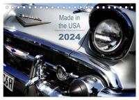 Made in the USA - Klassische Autos aus Amerika (Tischkalender 2024 DIN A5 quer), CALVENDO Monatskalender