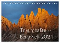 Traumhafte Bergwelt Kalender (Tischkalender 2024 DIN A5 quer), CALVENDO Monatskalender