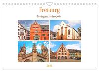 Freiburg - Breisgau Metropole (Wandkalender 2024 DIN A4 quer), CALVENDO Monatskalender