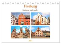 Freiburg - Breisgau Metropole (Tischkalender 2024 DIN A5 quer), CALVENDO Monatskalender
